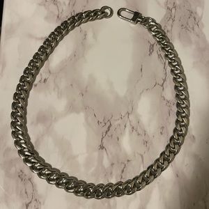 Vitally thick shiny steel Cuban chain